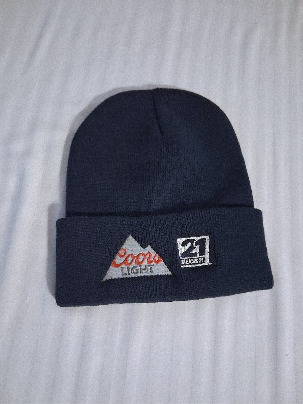 Coors Light x Means 21 Navy Knit Beanie